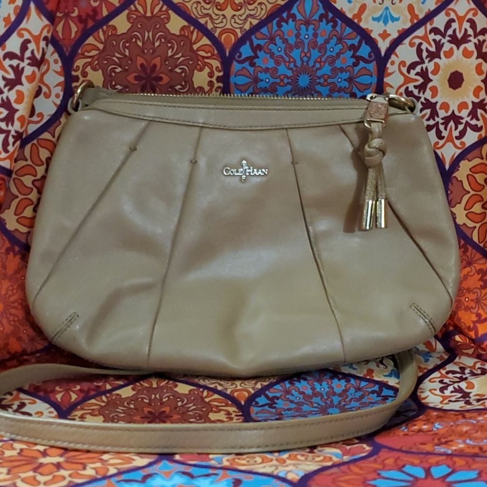 Leather cream Cole Haan bag